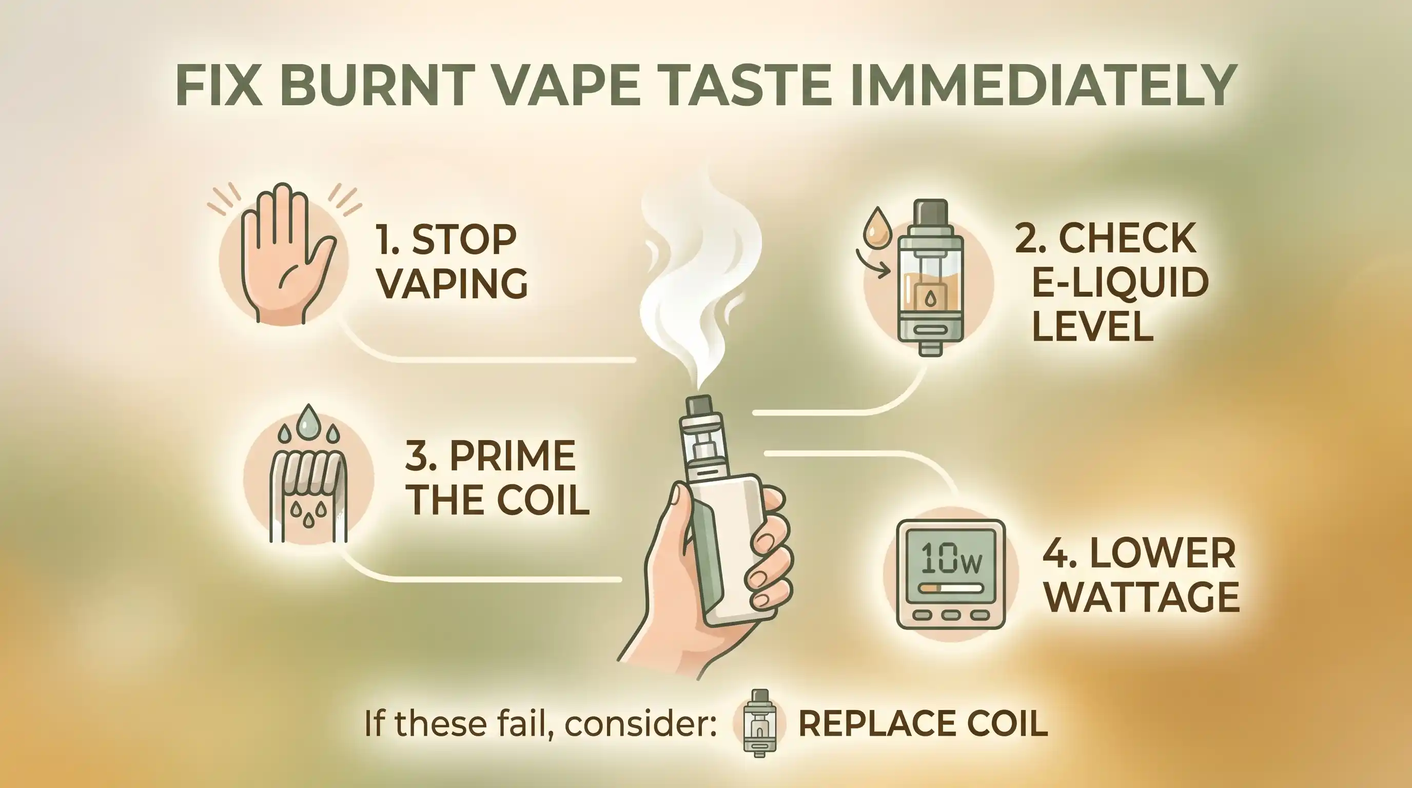 How to Fix a Burnt Vape Taste Immediately