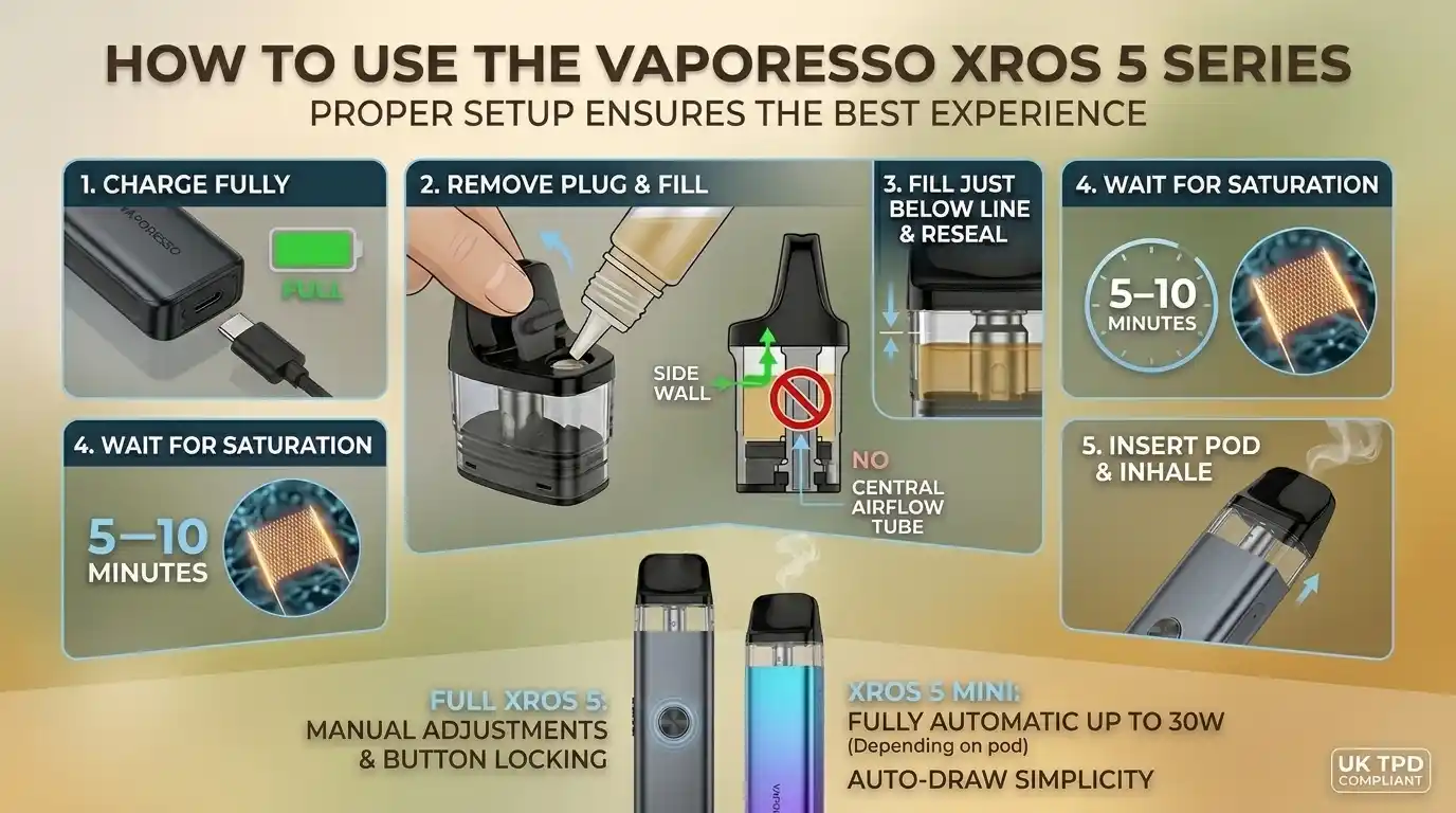 How to Use the Vaporesso XROS 5
