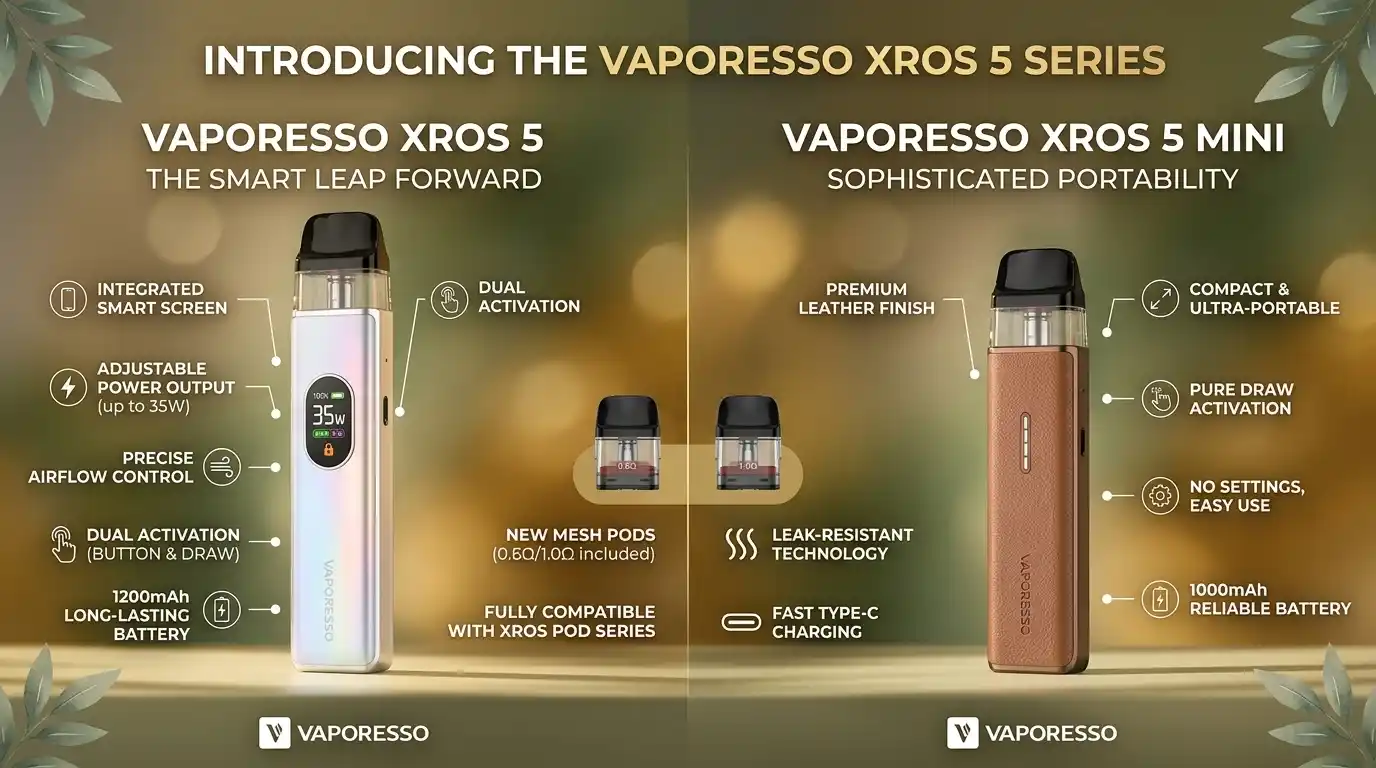 Vaporesso XROS 5 or Xros 5 Mini Vape Kit