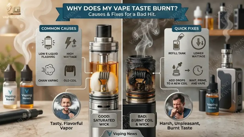Why Does My Vape Taste Burnt Troubleshooting and Fixes for 2026