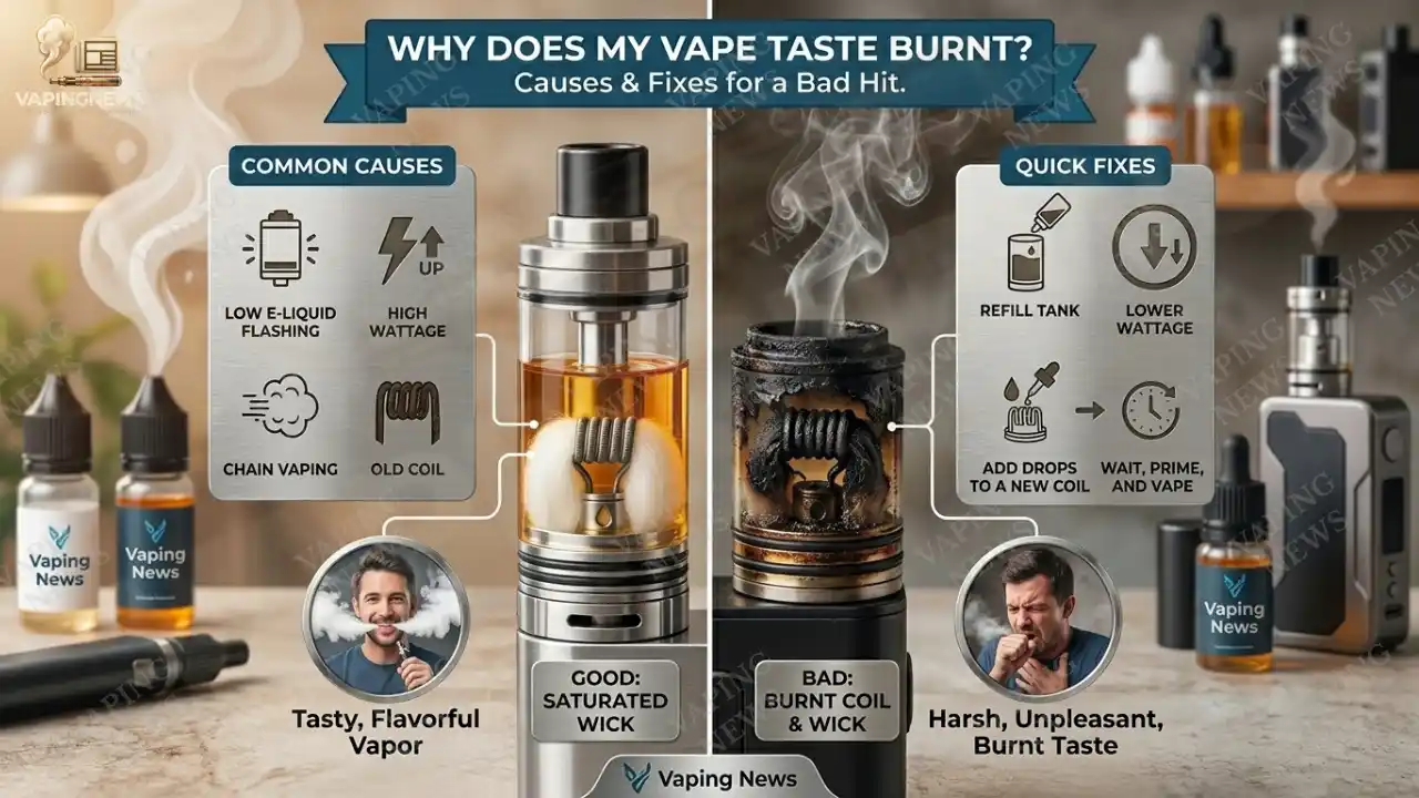 Why Does My Vape Taste Burnt Troubleshooting and Fixes for 2026