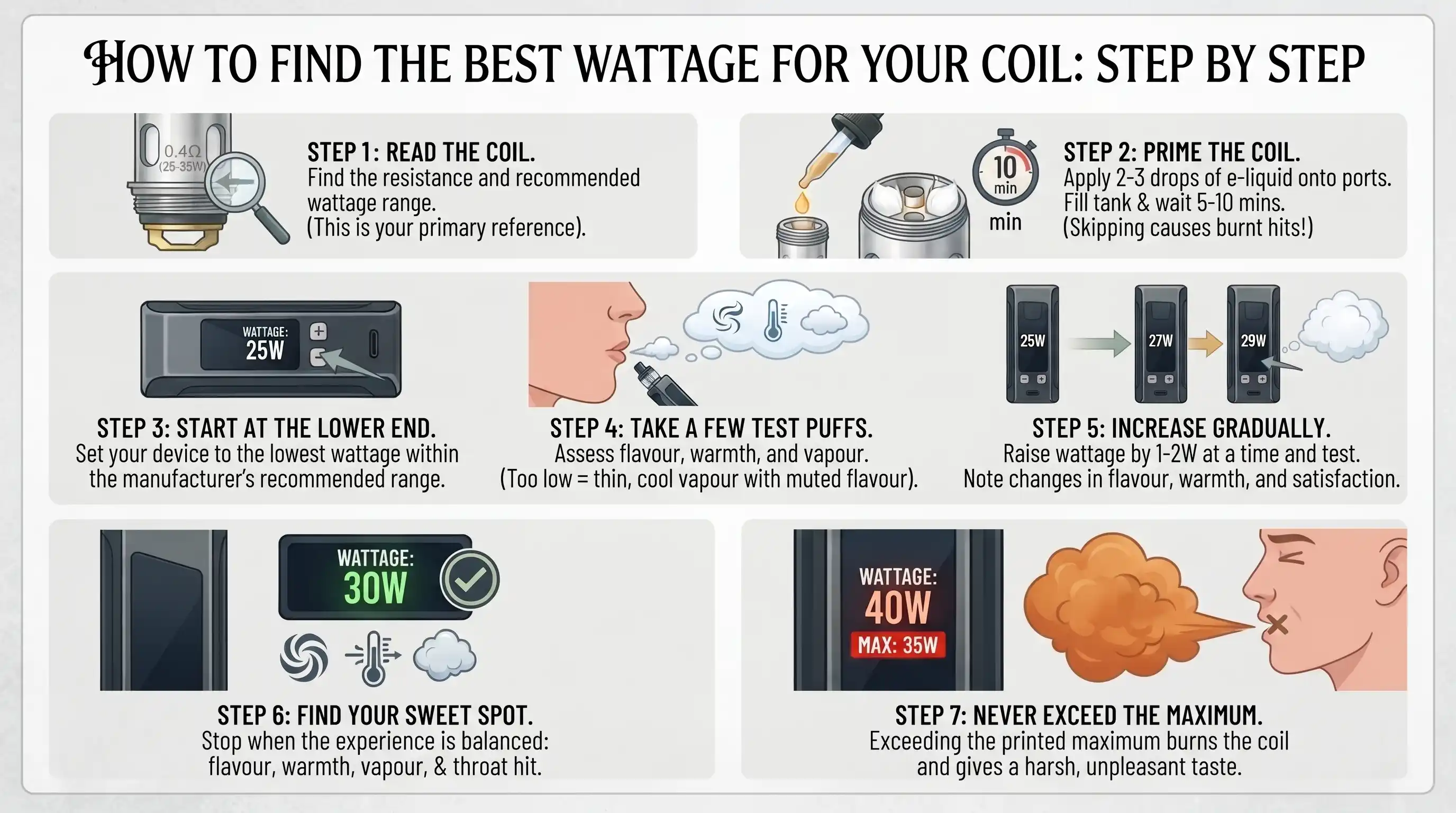 How to Find the Best Wattage for Your Coil Step by Step