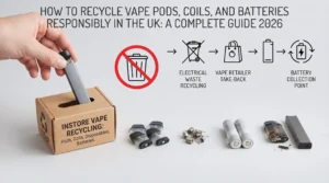 How to Recycle Vape Pods, Coils, and Batteries Responsibly in the UK A Complete Guide 2026